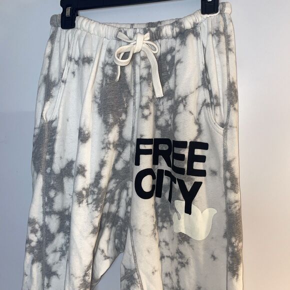 FREECITY SUPERBLEACHOUT Pocket Sweatpants White Storm Women’s Size XS Free City - Picture 7 of 13